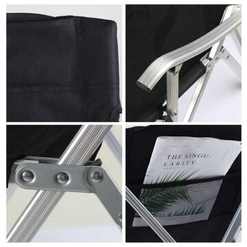 MADFOX Dachuan Katlanır Siyah Kamp Sandalyesi