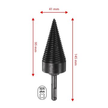 5039 Ahşap Şöminelik Odun Kütük Ayırma Yarma Matkap Ucu 41 mm