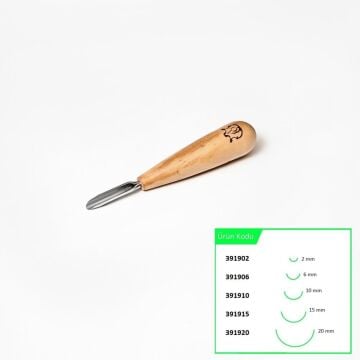 STRYI 391906 Kısa Tip Derin Oluklu Ahşap Oyma Iskarpelası 6 mm