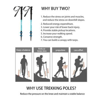 NATUREHIKE ST01 3-NODE AL Teleskopik Trekking Batonu 57-120 mm (Gold)