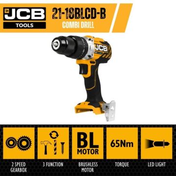 JCB 21-18BLCD-B Kömürsüz Şarjlı Darbeli Matkap (Akü Ve Şarj Aleti Hariç)