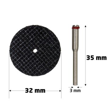 6132 Gravür Makinası Metal Kesme Mini Disk Set 32x1mm (12 Parça)