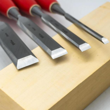 Rox Wood 0184 Ahşap Oyma, Düz Uçlu Iskarpela Takımı 4 Parça