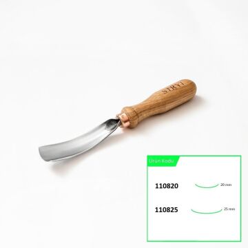 STRYI 110820 Bükülmüş Oluklu Ahşap Oyma Iskarpelası 20 mm