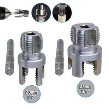 6484 PVC PPRC Boru İç ve Dış Diş Açma Aparatı 20/25 mm (2'li Set)