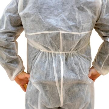 Tek Kullanımlık Kapşonlu Beyaz İş Tulumu 30gr XL