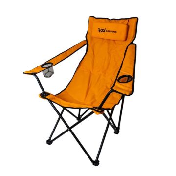 Rox Camping Katlanır Kamp Sandalyesi -Turuncu