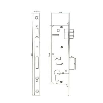 6483 PVC Pimapen Kapı Kilidi Yale Barelsiz 35 mm