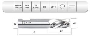 EVAR HSS Dört Ağız Parmak Freze 13 mm (306001300)