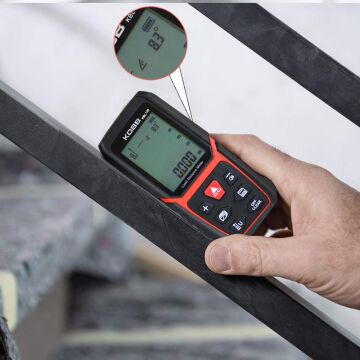 KOBB KBL 120 Profesyonel Li-ion Şarjlı Lazer Metre 120 Metre
