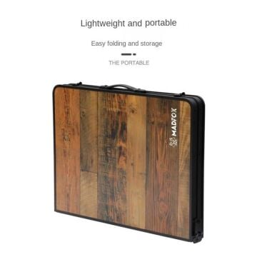 MADFOX Eazy Ahşap Izgaralı Katlanır Kamp Masası