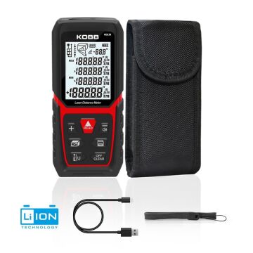 KOBB KBL 50 Profesyonel  Li-ion Şarjlı Lazer Metre 50 Metre
