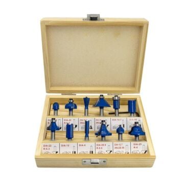 5010 Ahşap Freze Uç Seti Sap:8 mm (12 Parça)