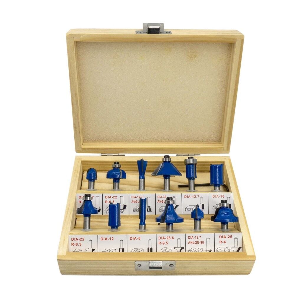 5010 Ahşap Freze Uç Seti Sap:8 mm (12 Parça)