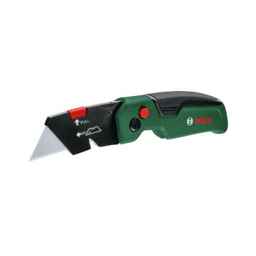BOSCH Katlanır Maket Bıçağı (Kılıf + 10 Adet Yedek Bıçak)