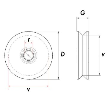 RM040 Tablasız Kepsiz Ray Makarası 40 mm