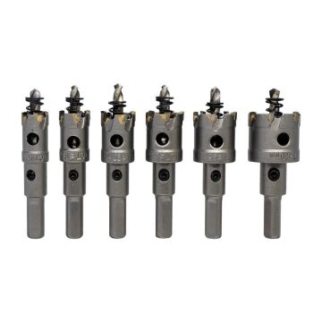 6505 TCT Paslanmaz Metal Delme Elmaslı Panç Seti 6 Parça