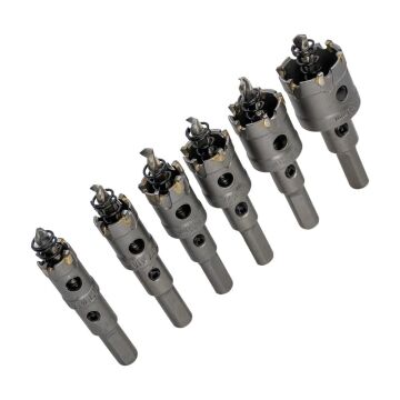 6505 TCT Paslanmaz Metal Delme Elmaslı Panç Seti 6 Parça