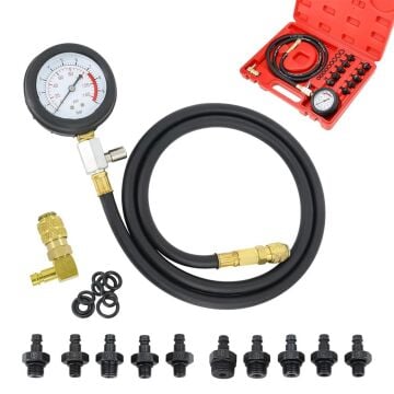 6557 Çok Fonksiyonlu Motor Yağ Basınç Ölçer Test Kiti 12 Parça