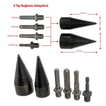 6506 Ahşap Şöminelik Odun Kütük Ayırma Yarma Seti 6 Parça