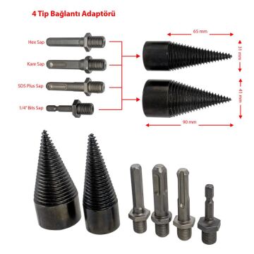 6506 Ahşap Şöminelik Odun Kütük Ayırma Yarma Seti 6 Parça