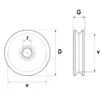 RM070 Tablasız Kepsiz Ray Makarası 70 mm