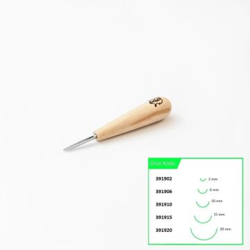STRYI 391902 Kısa Tip Derin Oluklu Ahşap Oyma Iskarpelası 2 mm