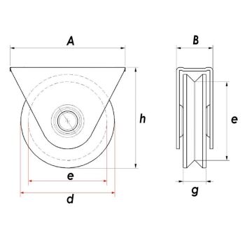 RMT090 Sürgülü Demir Kapı İçin Tablalı Ray Makarası 90 mm