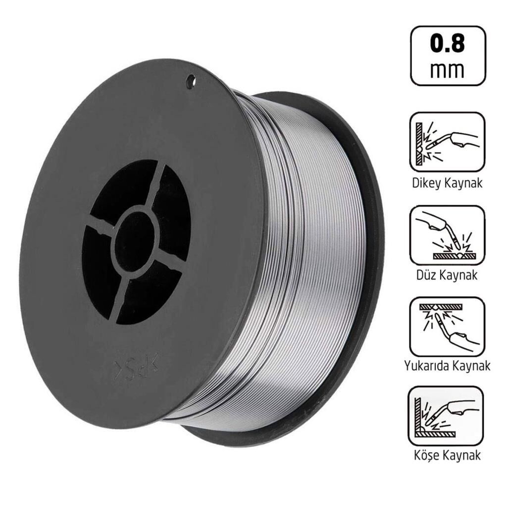 6108 Gazsız Gazaltı MIG Kaynak Teli 0.8 mm (1 Kg Makara)