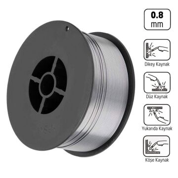 6108 Gazsız Gazaltı MIG Kaynak Teli 0.8 mm (1 Kg Makara)