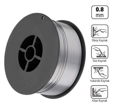 6108 Gazsız Gazaltı MIG Kaynak Teli 0.8 mm (1 Kg Makara)