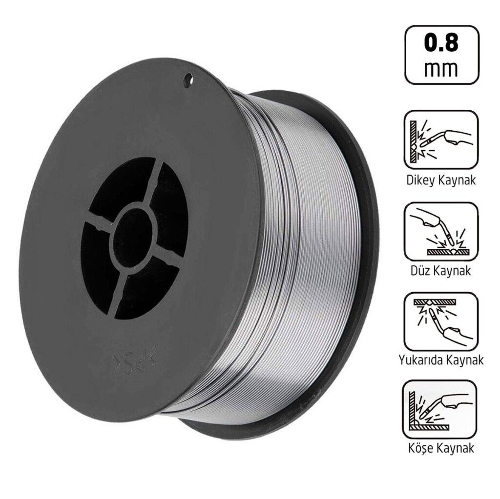 6108 Gazsız Gazaltı MIG Kaynak Teli 0.8 mm (1 Kg Makara)