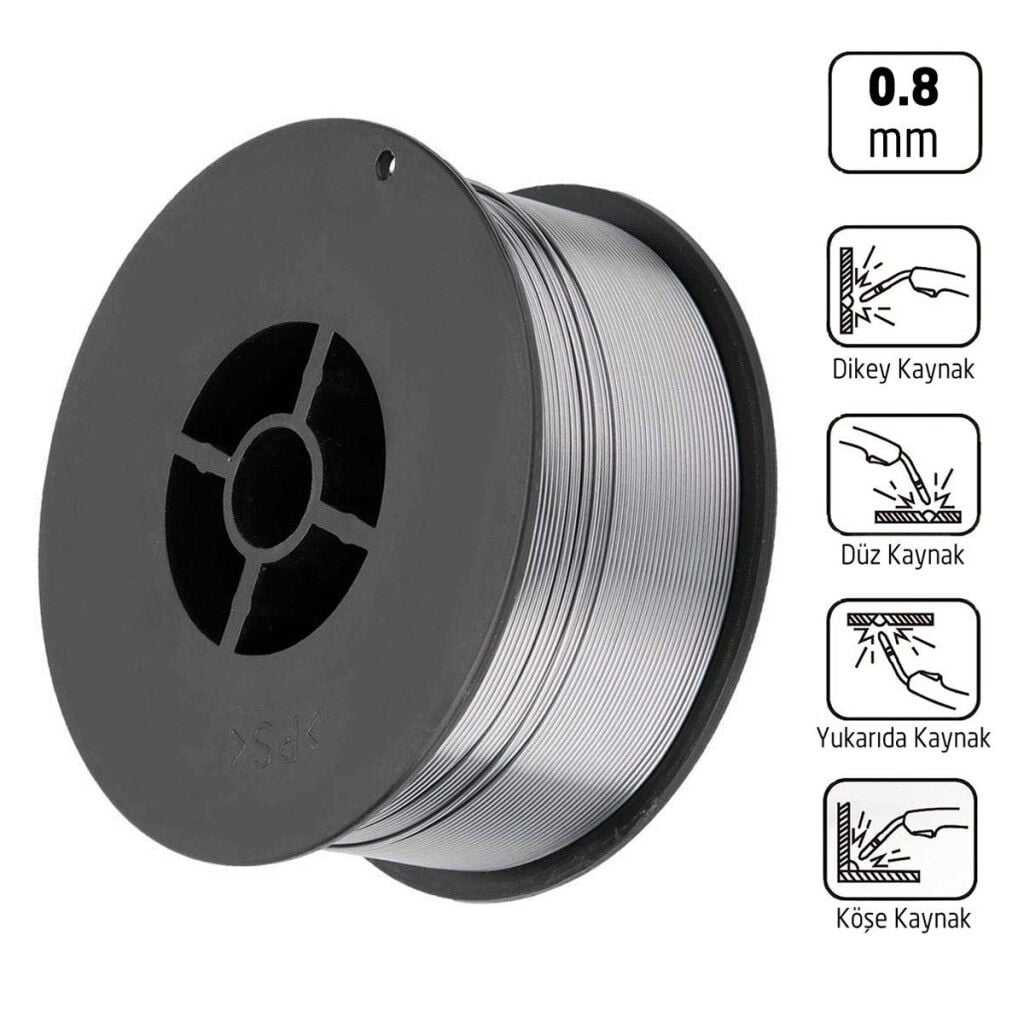 6108 Gazsız Gazaltı MIG Kaynak Teli 0.8 mm (1 Kg Makara)