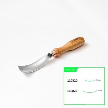 STRYI 110825 Bükülmüş Oluklu Ahşap Oyma Iskarpelası 25 mm