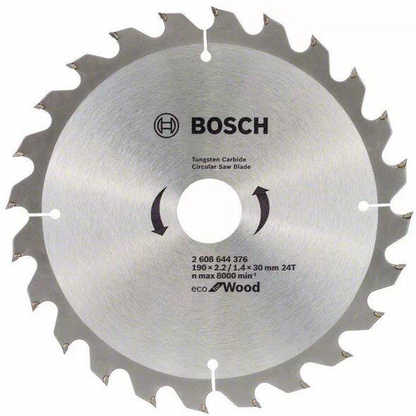 BOSCH Eco For Wood 190 mm 24 Diş Ahşap Daire Testere Bıçağı