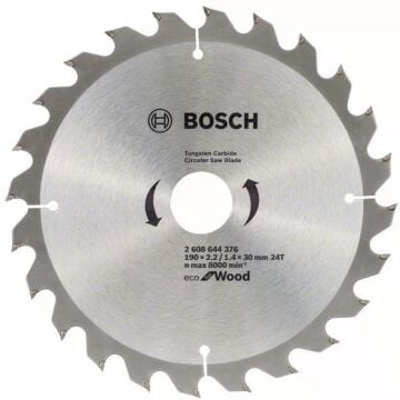 BOSCH Eco For Wood 190 mm 24 Diş Ahşap Daire Testere Bıçağı