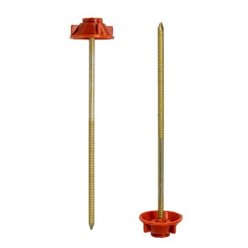 Monoblok Plastik Başlı Çatı Çivisi 10 cm - Kırmızı (400'lü Paket)