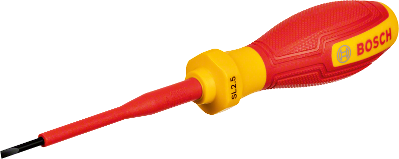 BOSCH Profesyonel İzoleli 1000 Volt 2.5 x 75 mm Düz Tornavida (1600A02NC0)