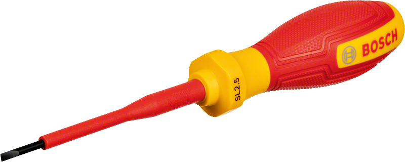 BOSCH Profesyonel İzoleli 1000 Volt 2.5 x 75 mm Düz Tornavida (1600A02NC0)