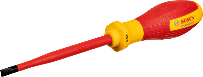 BOSCH Profesyonel İzoleli 1000 Volt 6.5 x 125 mm Düz Tornavida (1600A02NC4)
