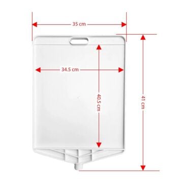 Trafik Uyarı Levhası Tabelası Dikdörtgen Beyaz 35x41 cm (Boş)