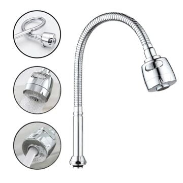 6061 Esnek 360° Hareketli 2 Fonksiyon Spreyli Kubar Musluk Ucu 48 cm