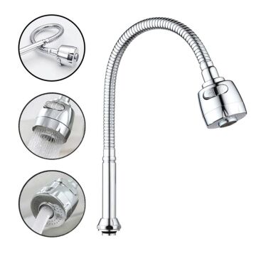 6061 Esnek 360° Hareketli 2 Fonksiyon Spreyli Kubar Musluk Ucu 48 cm