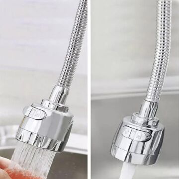 6061 Esnek 360° Hareketli 2 Fonksiyon Spreyli Kubar Musluk Ucu 48 cm