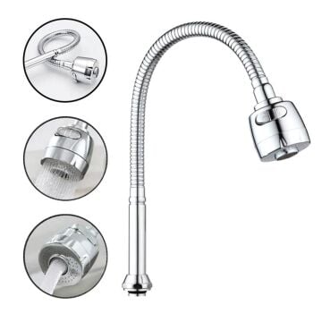 6061 Esnek 360° Hareketli 2 Fonksiyon Spreyli Kubar Musluk Ucu 48 cm