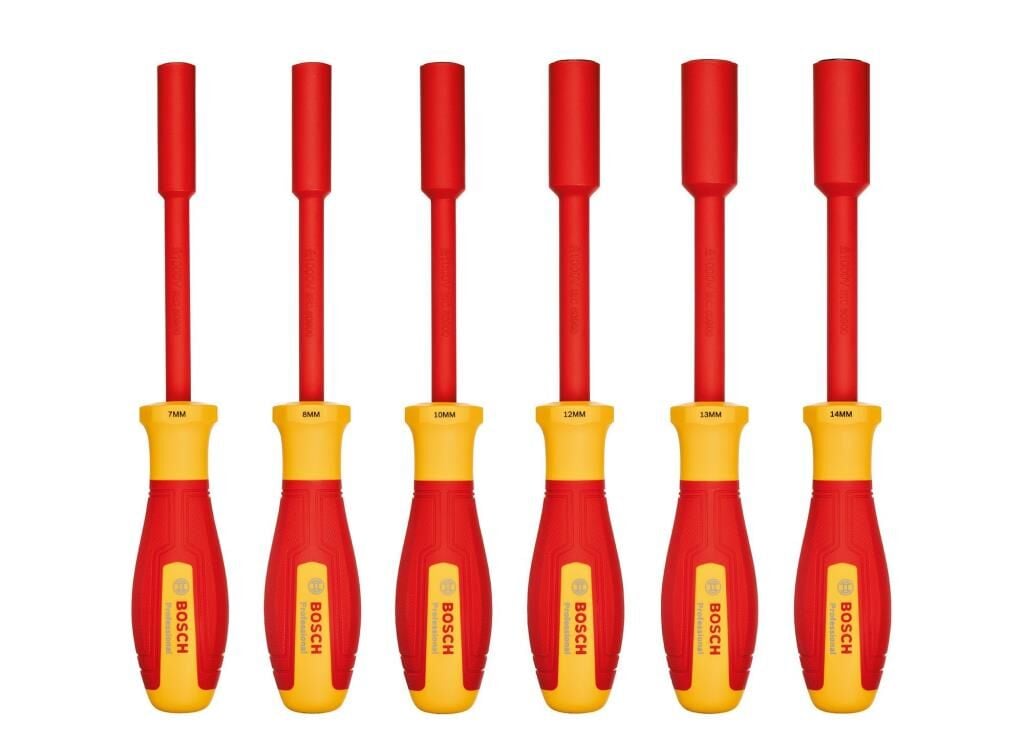 BOSCH Profesyonel İzoleli 1000 Volt 6 Parça Lokma Tornavida Takımı (1600A02NF3)