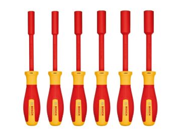 BOSCH Profesyonel İzoleli 1000 Volt 6 Parça Lokma Tornavida Takımı (1600A02NF3)