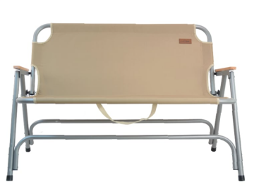 NURGAZ Çift Kişilik Katlanır Kamp Sandalyesi (NG C135 Krem)