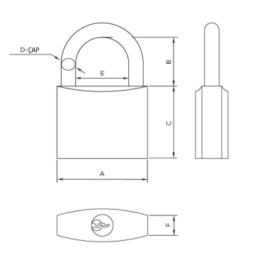 Asma Kilit Gri Kaplama 25 mm