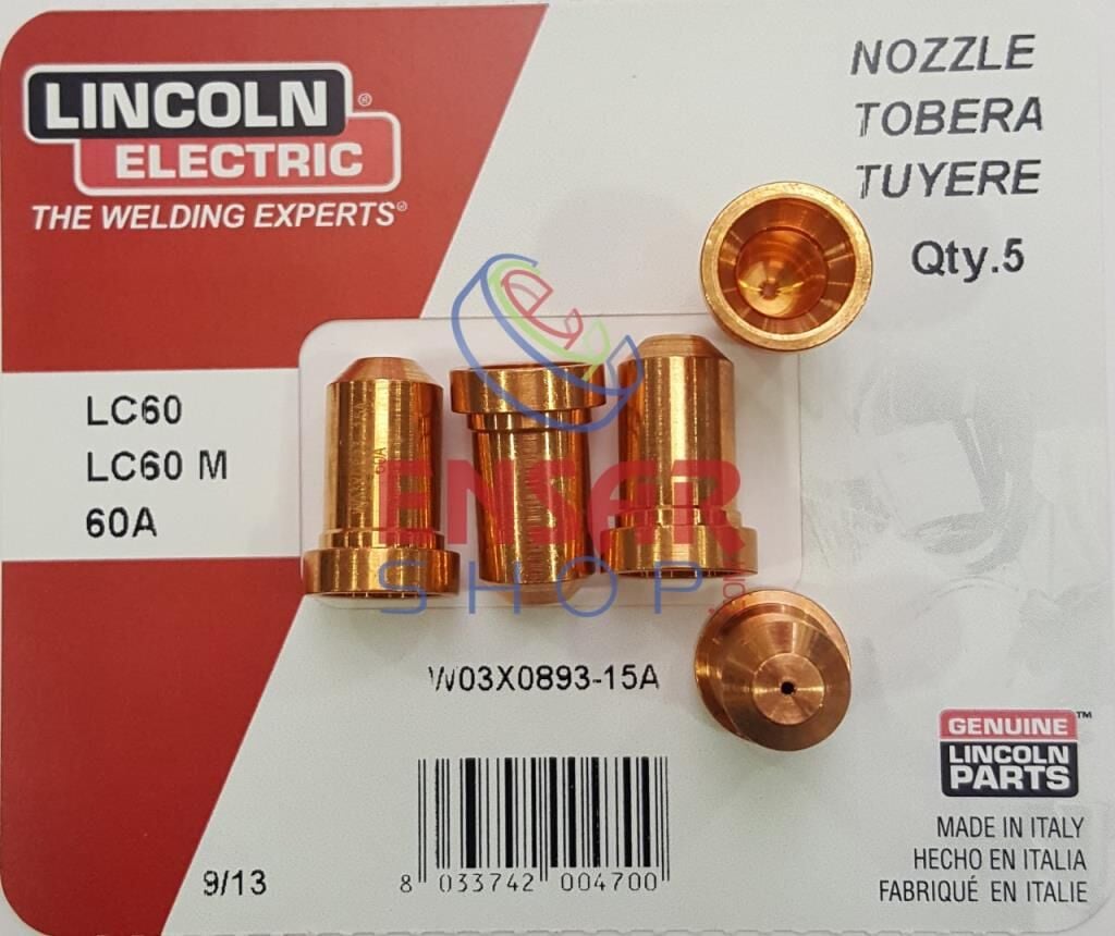 LINCOLN W3X893-15A Plazma Nozul Nozzle 15A